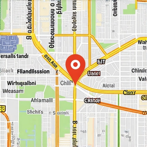 Digital map overlay of Atlanta highlighting local businesses for Google Maps SEO