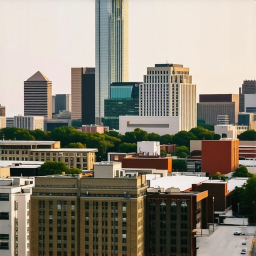 Cityscape of Atlanta highlighting diverse neighborhoods and local businesses