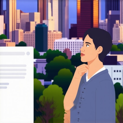 Illustration of schema markup being implemented on a website with Atlanta city skyline in background.