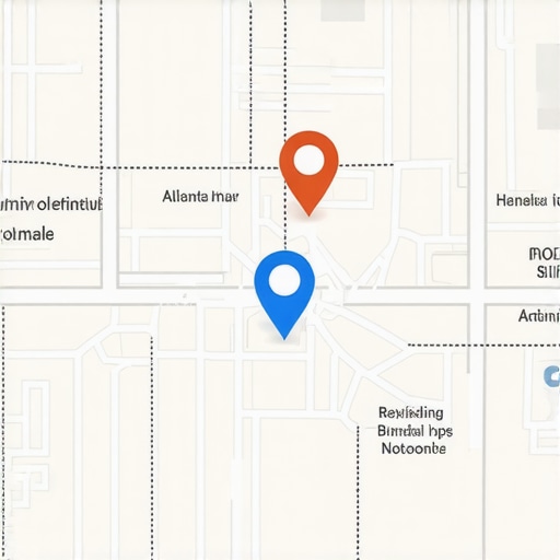 Infographic illustrating steps to improve Google Maps rankings in Atlanta.