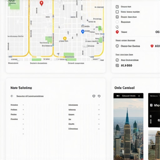SEO Monitoring Dashboard for Atlanta Maps A computer screen displaying Google Maps rankings and SEO analytics dashboards.