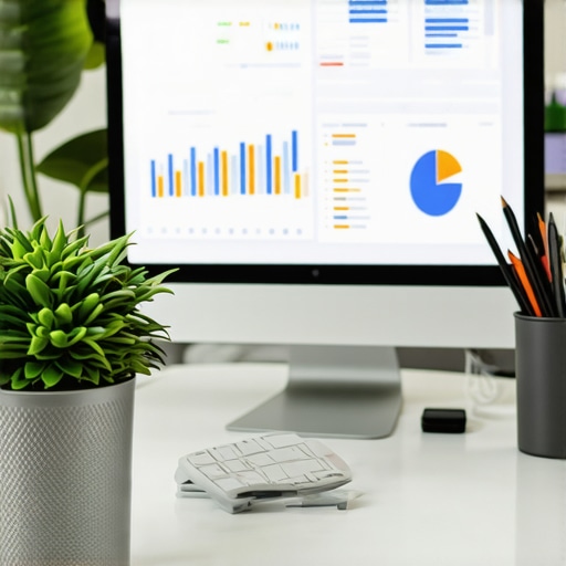 Screens displaying local SEO analytics, citation management, and review monitoring tools in a business office