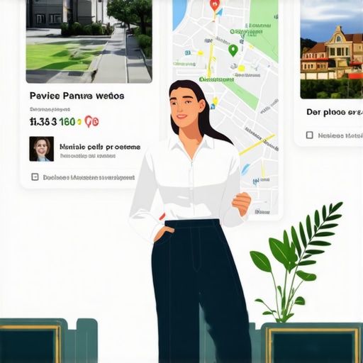 A person working on improving Google My Business profile with photos and reviews.