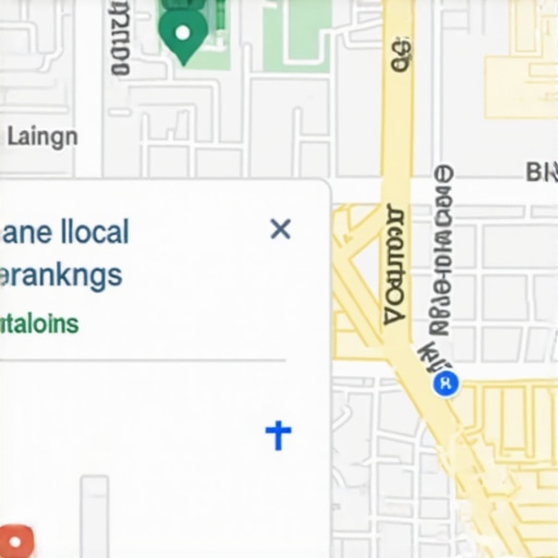Screenshot of Google Maps displaying Atlanta business rankings with local signals